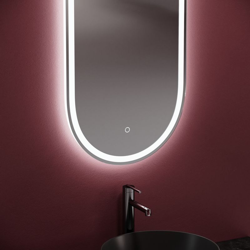 Зеркало Sancos Овал (Oval) OV45F 45х90, с фронтальной подсветкой