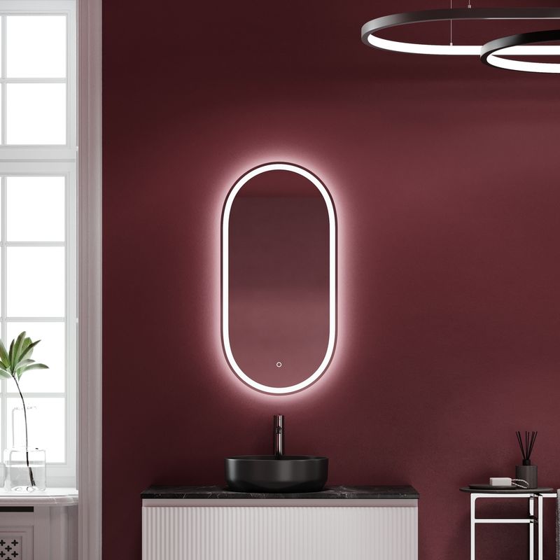 Зеркало Sancos Овал (Oval) OV45F 45х90, с фронтальной подсветкой