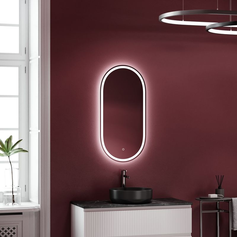Зеркало Sancos Овал (Oval) OV45F 45х90, с фронтальной подсветкой