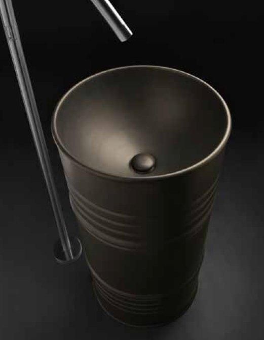 Раковина напольная Kerasan Artwork Barrel Borgogna matt 4742K75 90х45