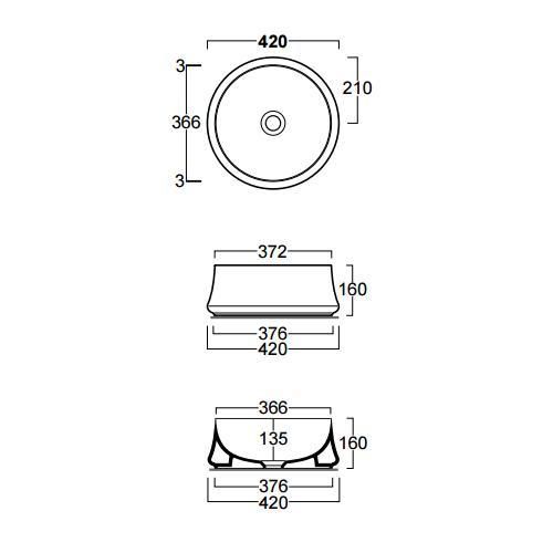 Раковина накладная Simas Sharp SH01bi*0 50х50
