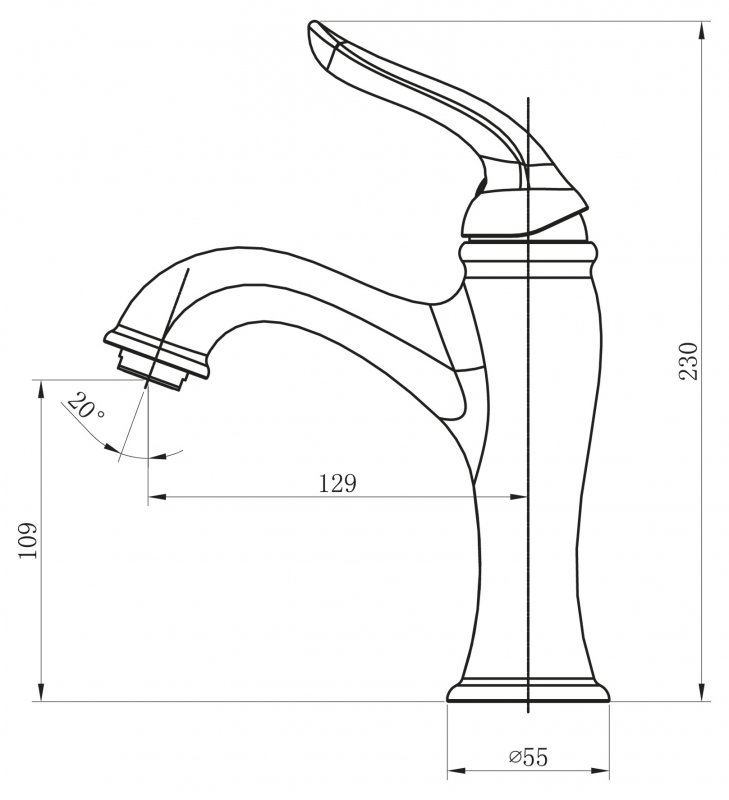 Смеситель для раковины BelBagno Tiffani TIF-LVM-CRM