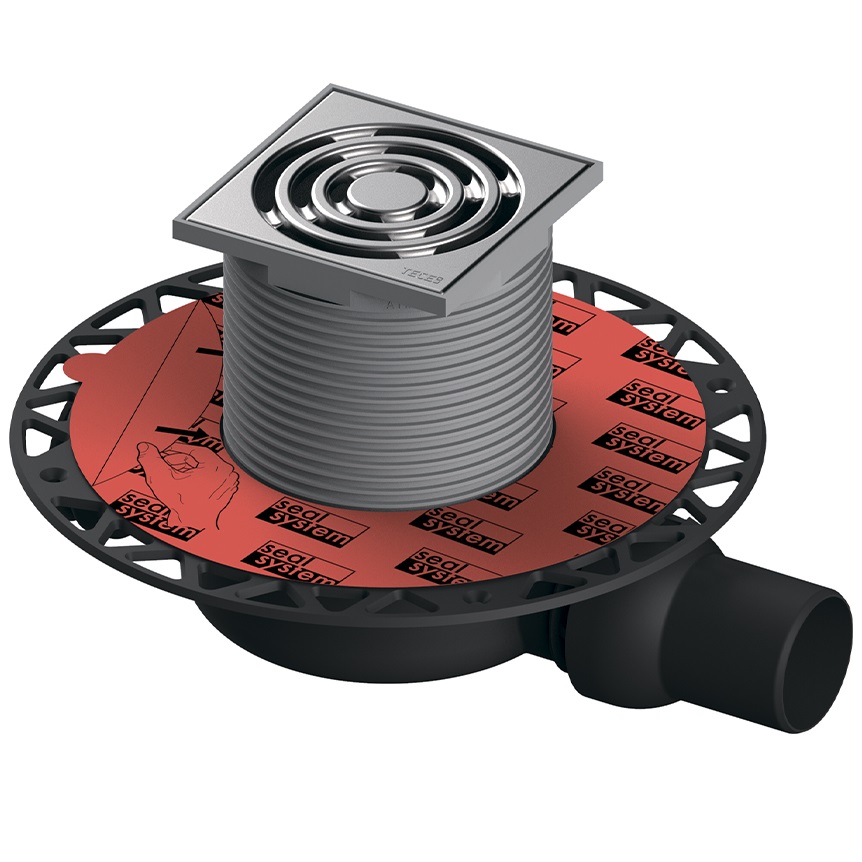 Душевой трап Tece TECEdrainpoint S 3601100, низкий горизонт. S 110 с универсальным фланцем Seal System