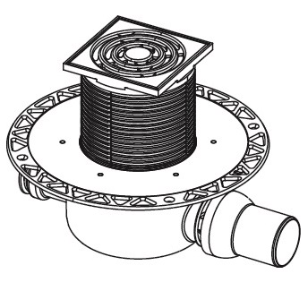 Душевой трап Tece TECEdrainpoint S 120  3601200, горизонтальный с универсальным фланцем Seal System