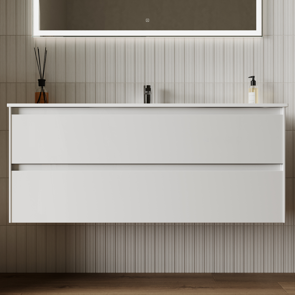 Тумба подвесная Sancos Cento / Сто CN120-1W 119х45х50 (белый), глянец
