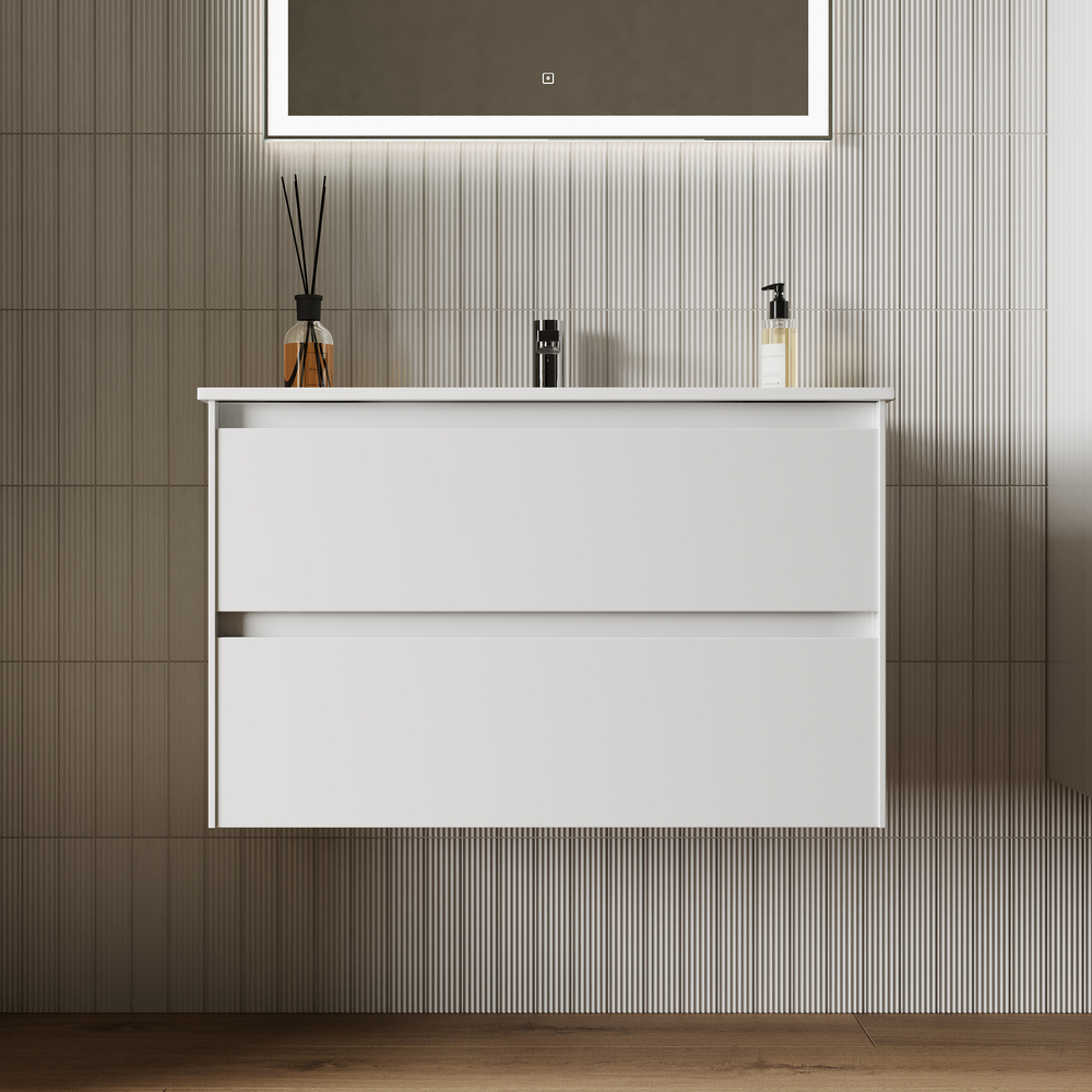 Тумба подвесная Sancos Cento / Сто CN80W 79х45х50 (белый), глянец