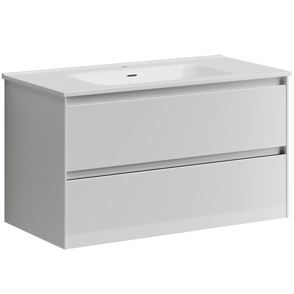Тумба подвесная Sancos Cento / Сто CN90W 89х45х50 (белый), глянец