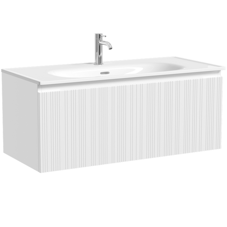 Тумба подвесная Sancos Код (Code) CD100W 99х45.3х40 (белый), с одним ящиком
