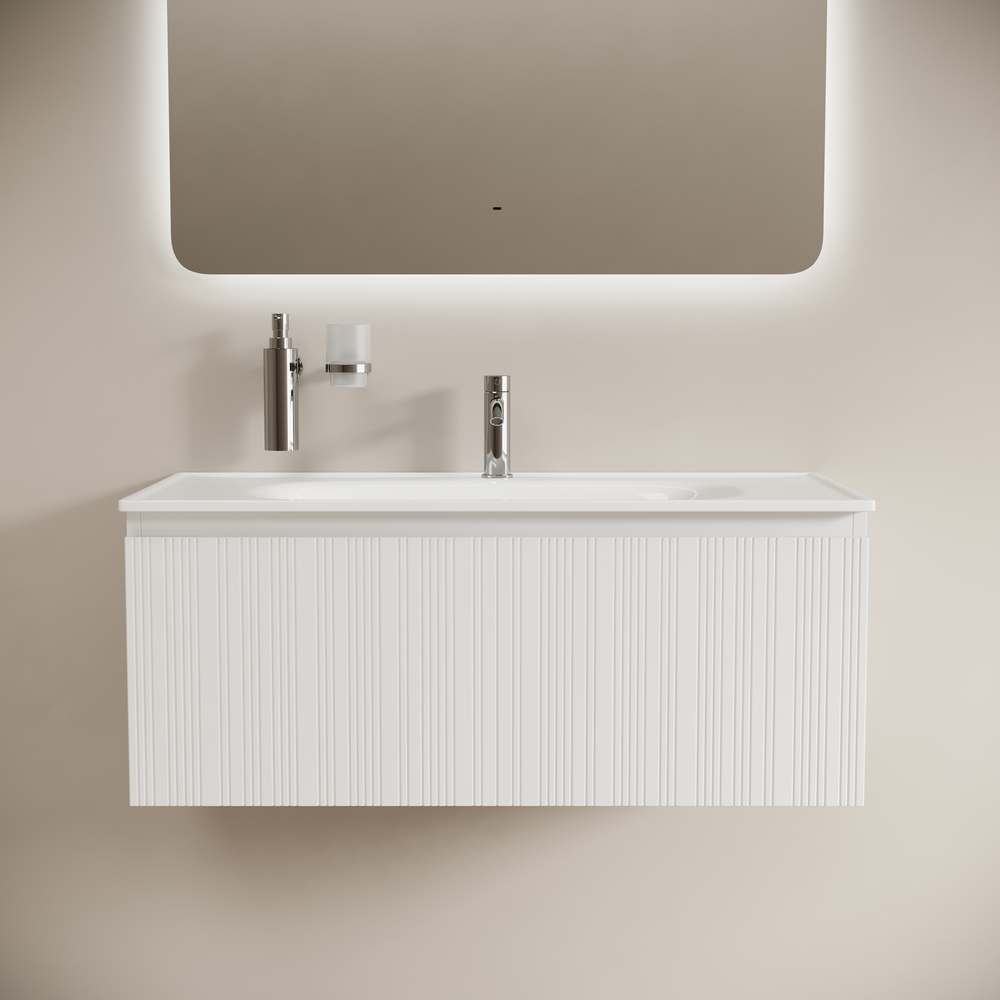 Тумба подвесная Sancos Код (Code) CD100W 99х45.3х40 (белый), с одним ящиком