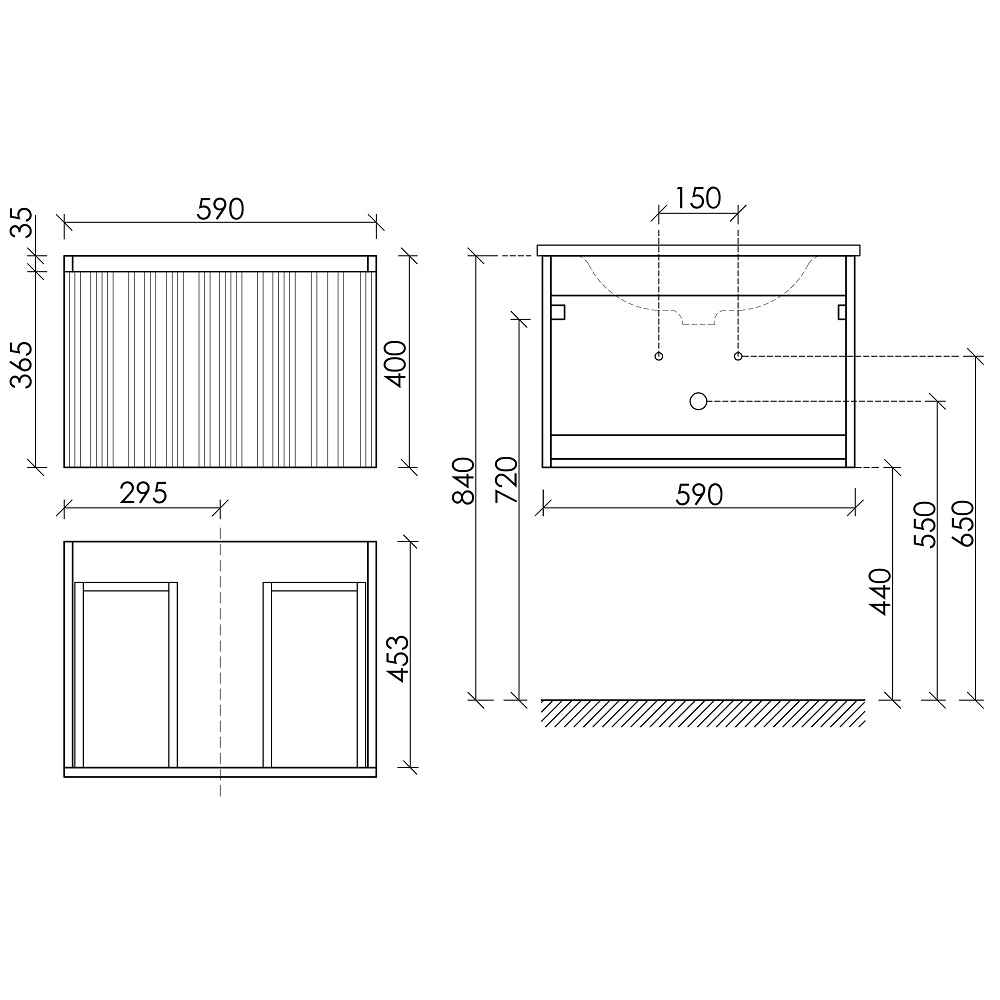 Тумба подвесная Sancos Код (Code) CD60W 59x45.3х40 (белый), с одним ящиком