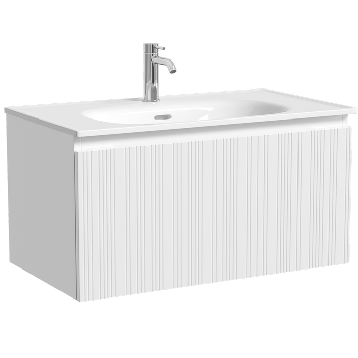 Тумба подвесная Sancos Код (Code) CD80W 78.5х45.3х40 (белый), с одним ящиком