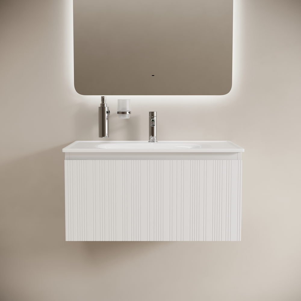 Тумба подвесная Sancos Код (Code) CD80W 78.5х45.3х40 (белый), с одним ящиком