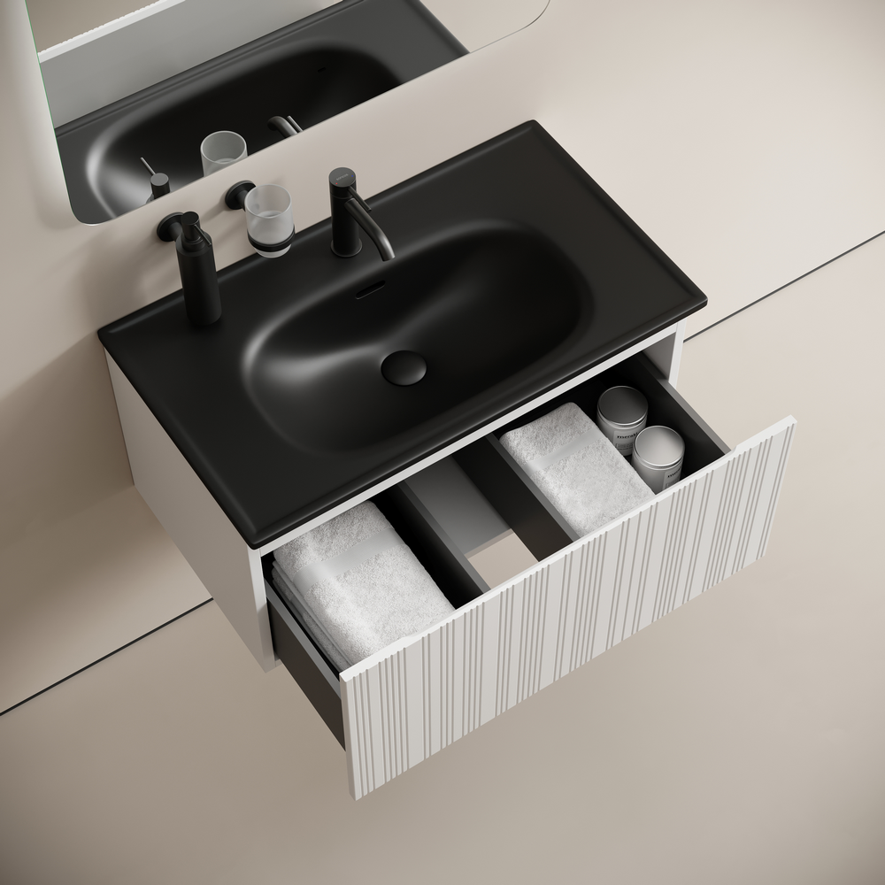 Тумба подвесная Sancos Код (Code) CD80W 78.5х45.3х40 (белый), с одним ящиком