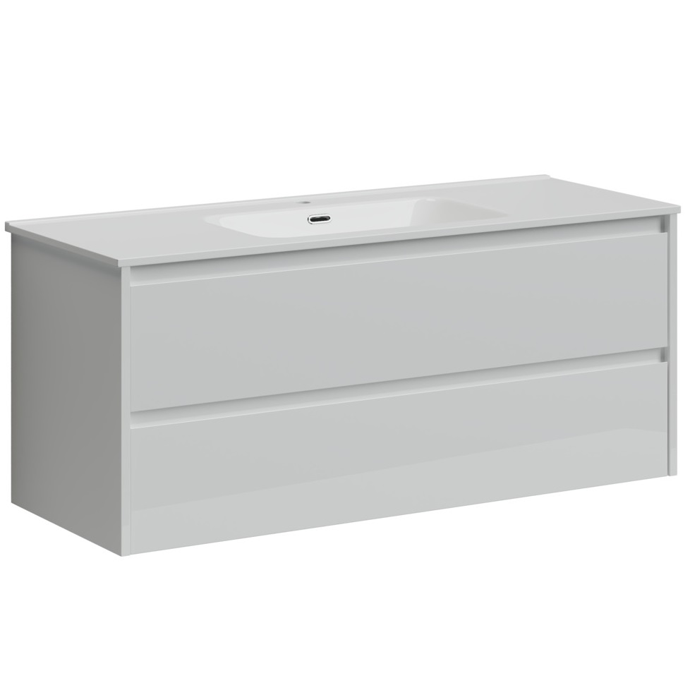 Тумба подвесная Sancos Либра (Libra) LB120-1W 119х45х50 (белый глянцевый)