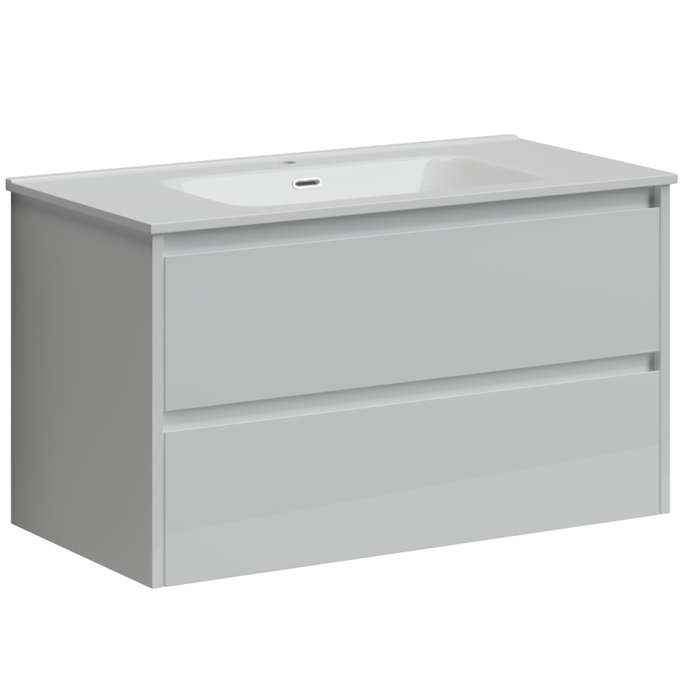 Тумба подвесная Sancos Либра (Libra) LB90W 89х45х50 (белый глянцевый)