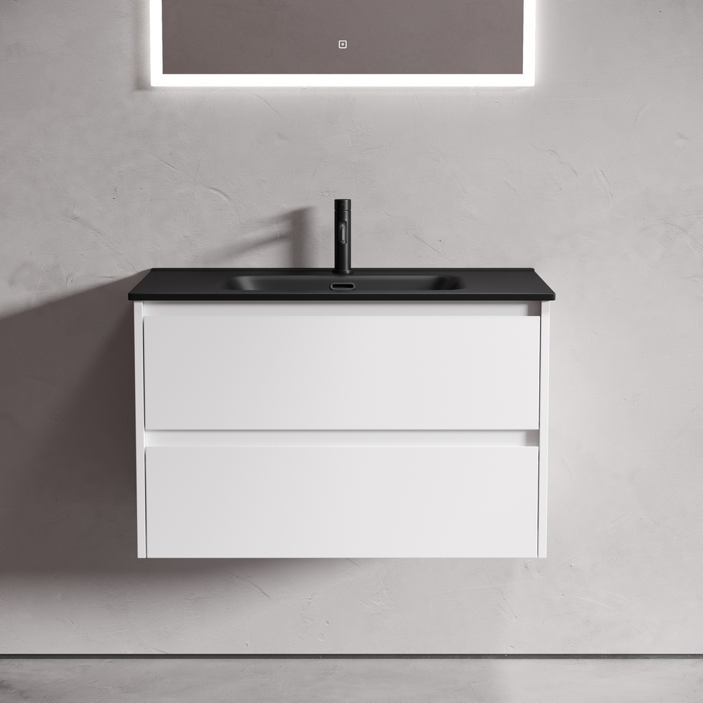 Тумба подвесная Sancos Либра (Libra) LB80W 79х45х50  (белый глянцевый)