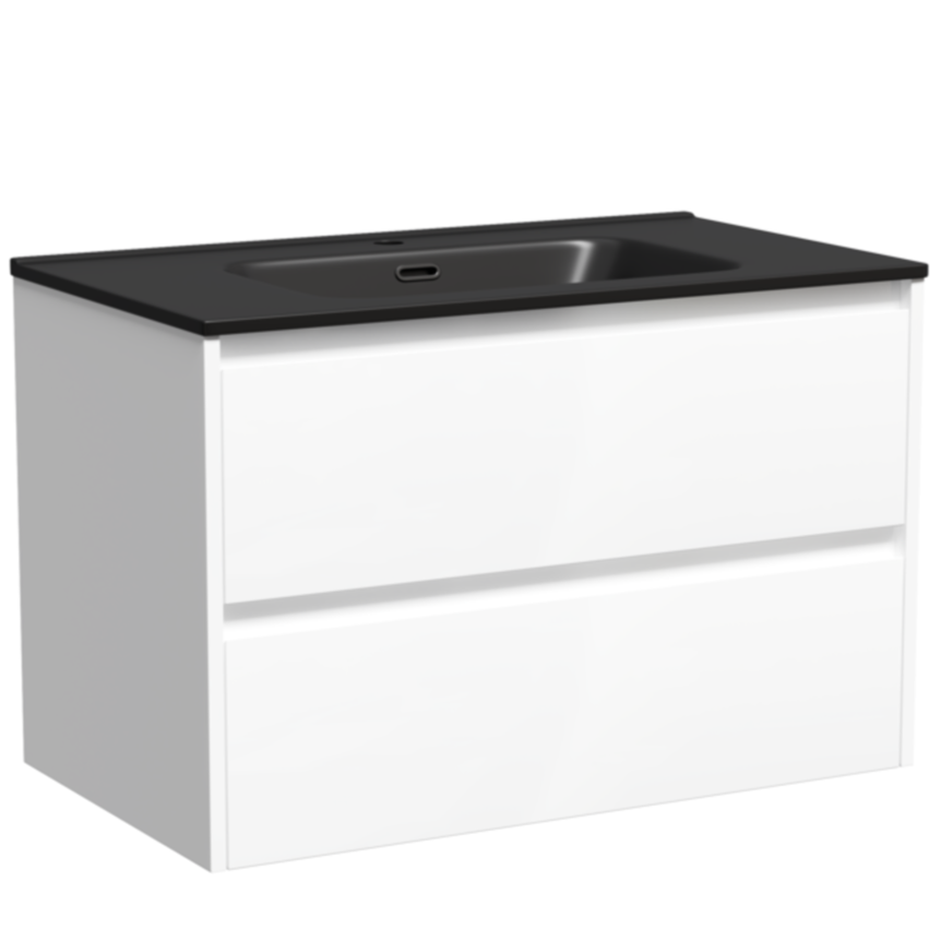 Тумба подвесная Sancos Либра (Libra) LB80W 79х45х50  (белый глянцевый)