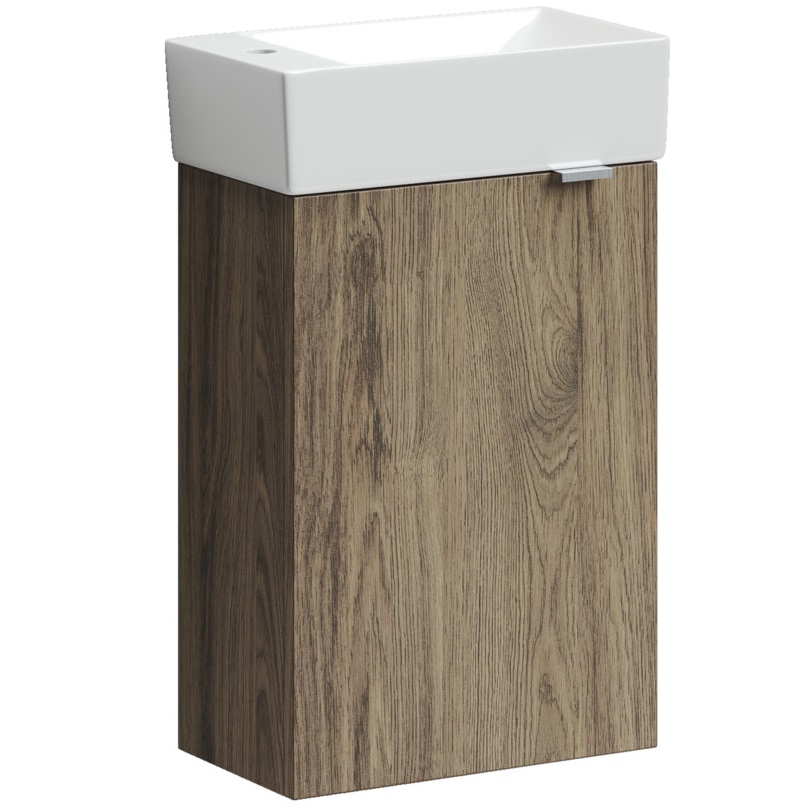 Тумба подвесная Sancos Mini MN35ECHL 35.5х20.5х50 (дуб чарльстон), натуральный, левая
