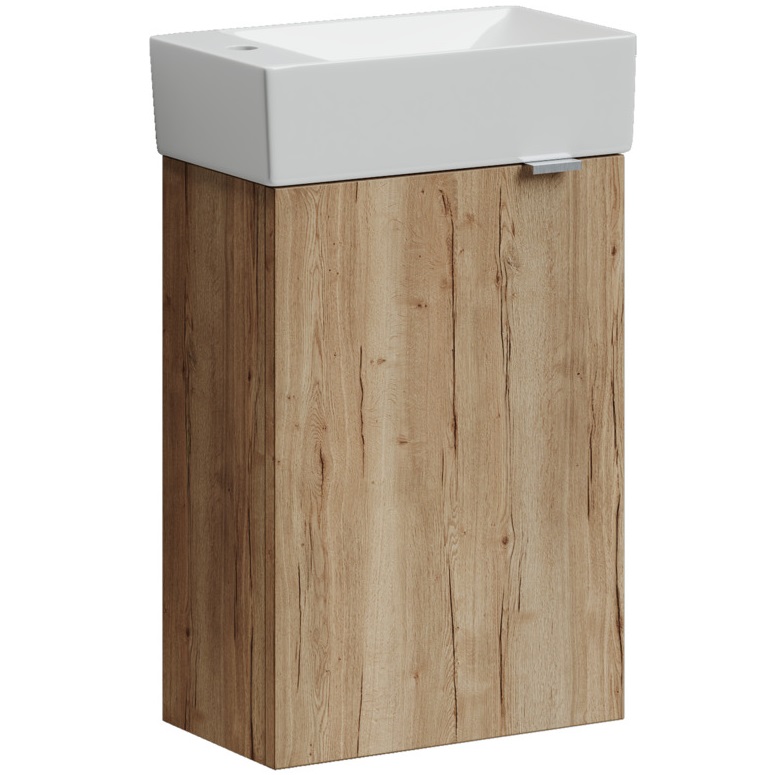Тумба подвесная Sancos Mini MN35EGL 35.5х20.5х50 (дуб галифакс), натуральный, левая