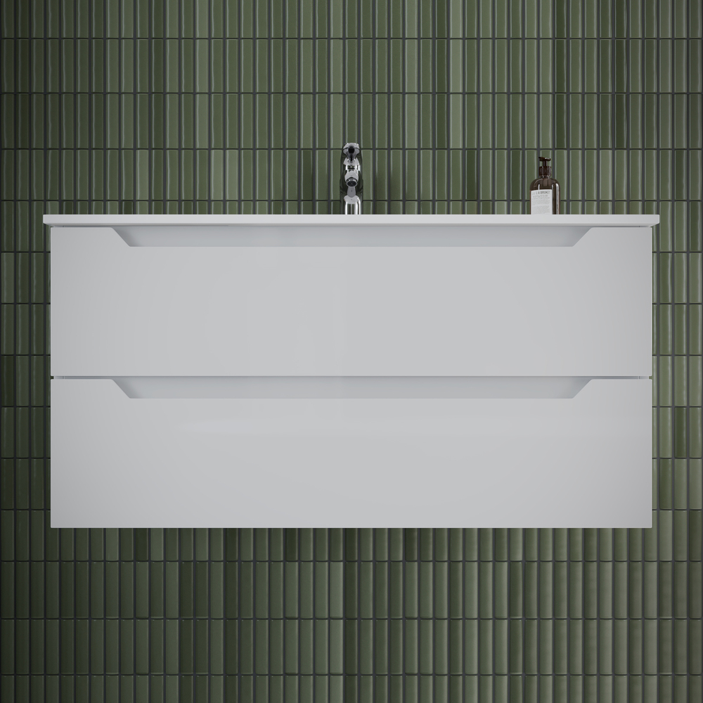 Тумба подвесная Sancos Norma 2.0 NR2.0100W 99х45х50 (белый), глянец