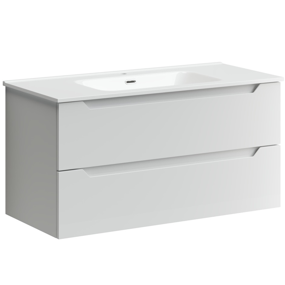 Тумба подвесная Sancos Norma 2.0 NR2.0100W 99х45х50 (белый), глянец