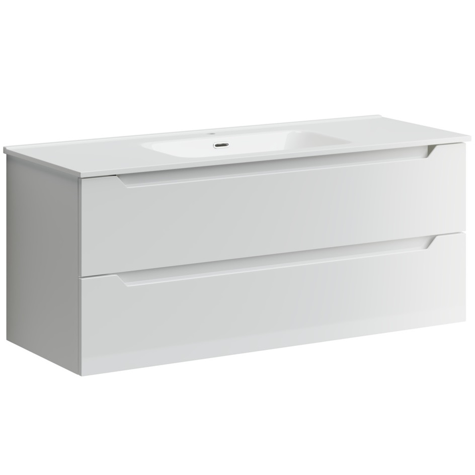 Тумба подвесная Sancos Norma 2.0 NR2.0120-1W 119х45х50 (белый), глянец