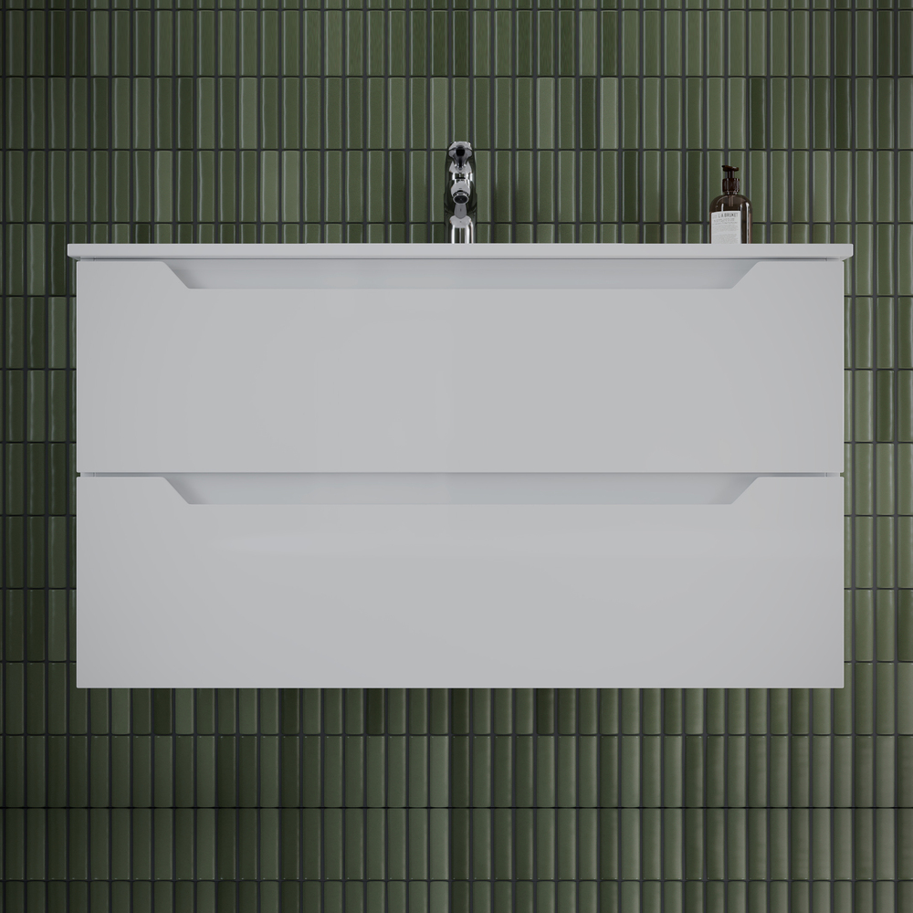 Тумба подвесная Sancos Norma 2.0 NR2.090W 89х45х50 (белый), глянец