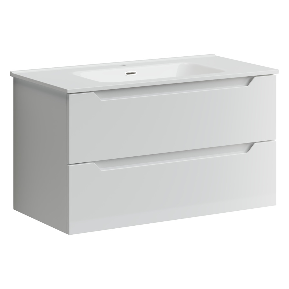 Тумба подвесная Sancos Norma 2.0 NR2.090W 89х45х50 (белый), глянец