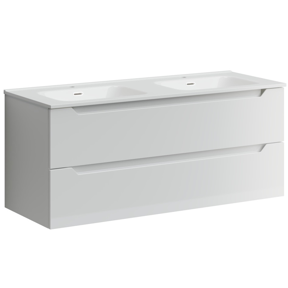 Тумба подвесная Sancos Norma 2.0 NR2.0120-2W 119х45х50 (белый), глянец, для двойной раковины