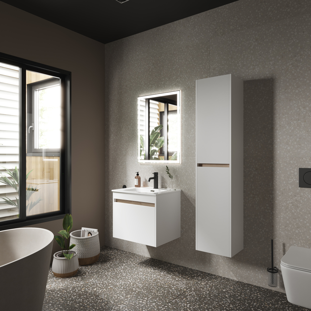 Тумба подвесная Sancos Smart SM60W 59х45х50 (белый), глянец