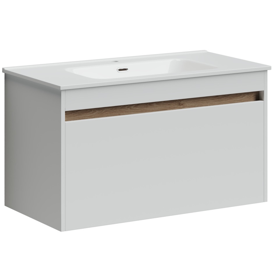 Тумба подвесная Sancos Smart SM90W 89х45х50 (белый), глянец