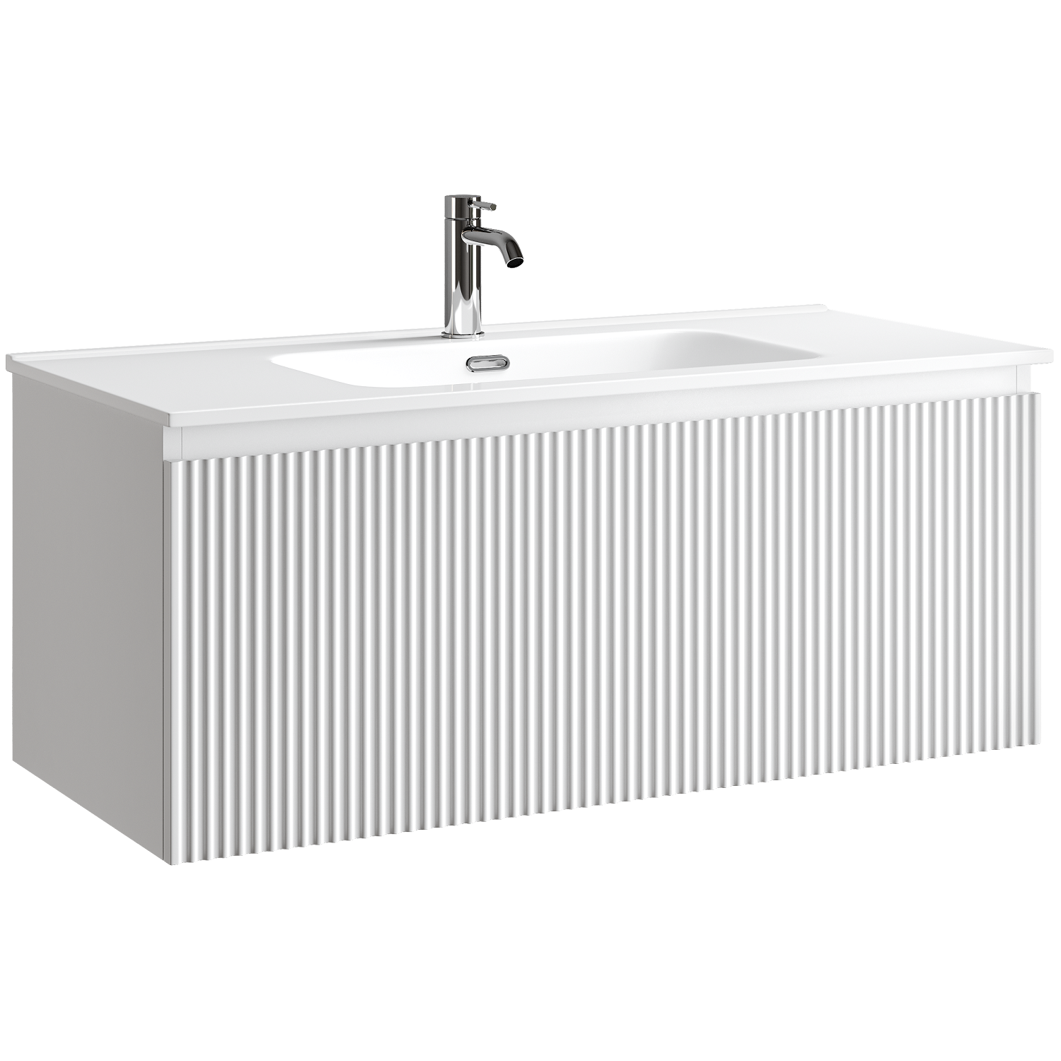Тумба подвесная Sancos Сноб Р 1.0 (Snob R 1.0) SNR1.0100W 99.5х44.5х40.6 (белый матовый)