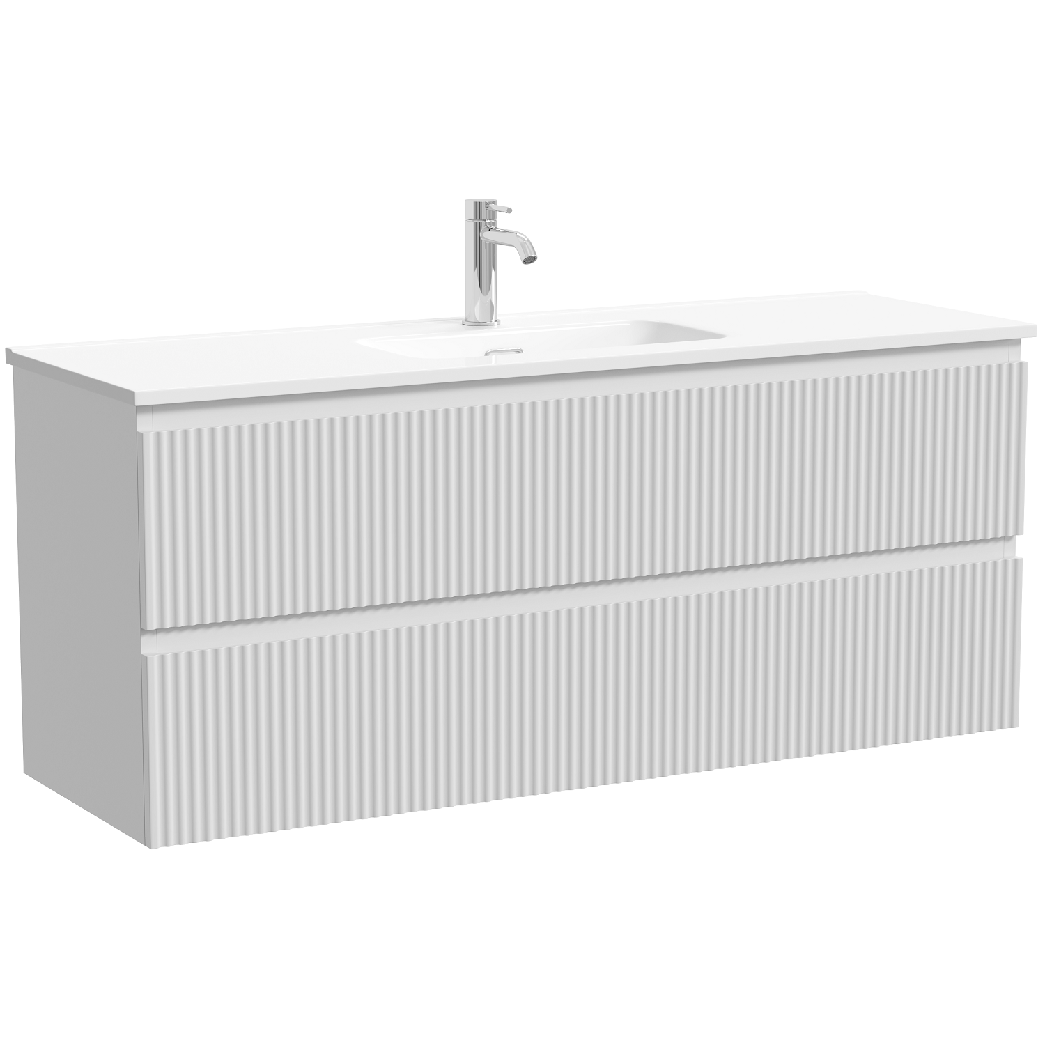Тумба подвесная Sancos Сноб Р (Snob R) SNR120/39W 119.5х39х50 (белый матовый)