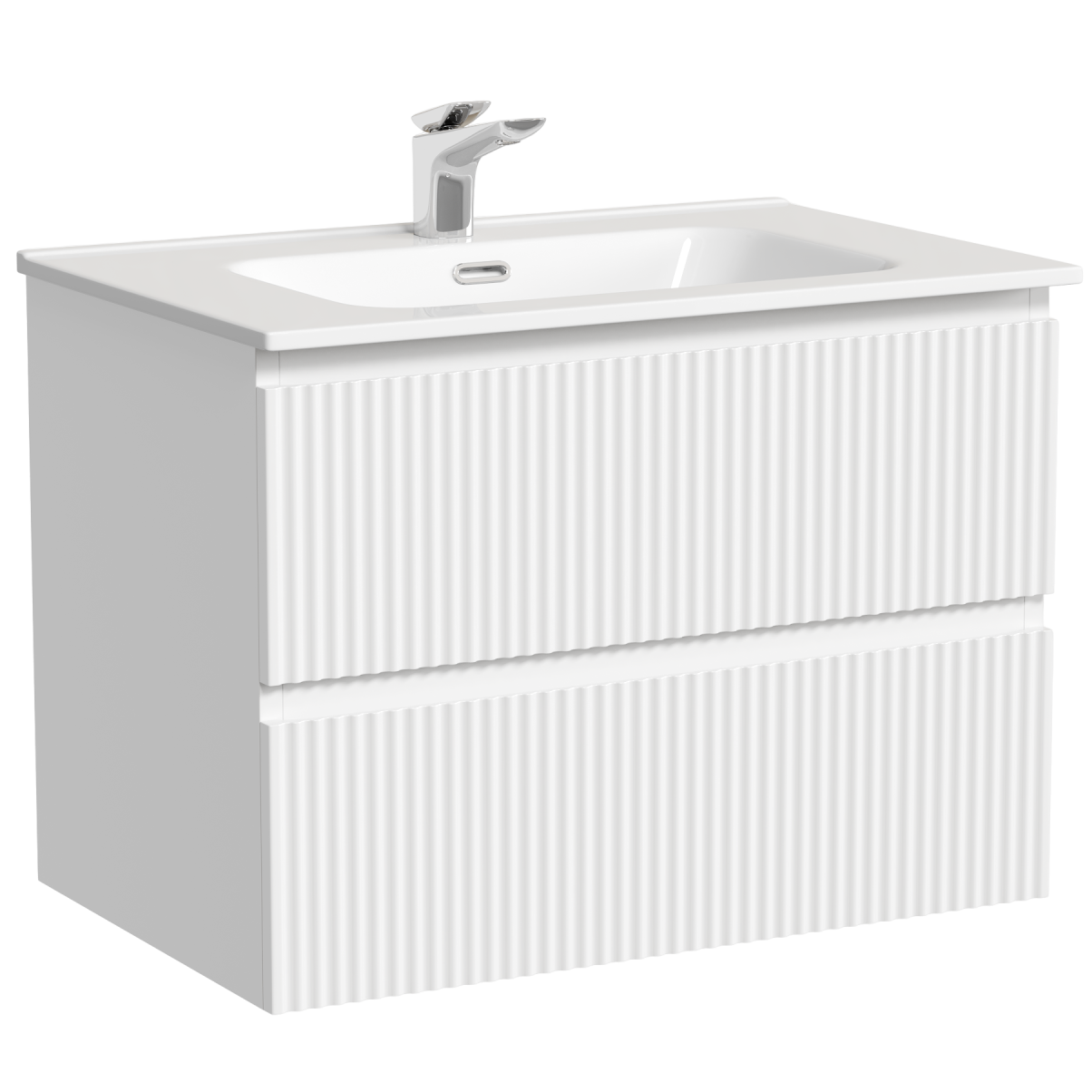 Тумба подвесная Sancos Сноб Р (Snob R) SNR70W 69х44.5х50 (белый матовый)