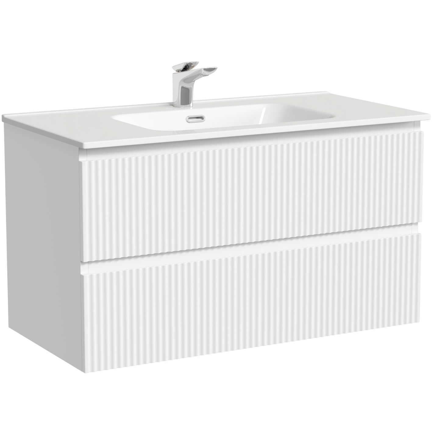 Тумба подвесная Sancos Сноб Р (Snob R) SNR90W 89х44.5х50 (белый матовый)