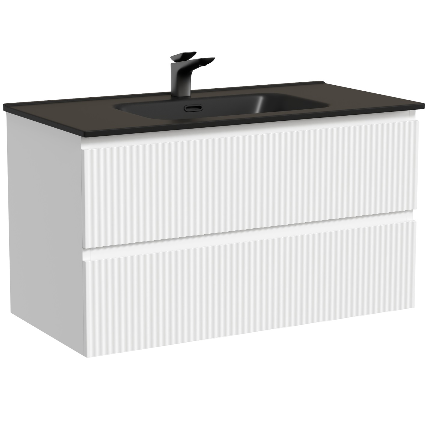 Тумба подвесная Sancos Сноб Р (Snob R) SNR90W 89х44.5х50 (белый матовый)