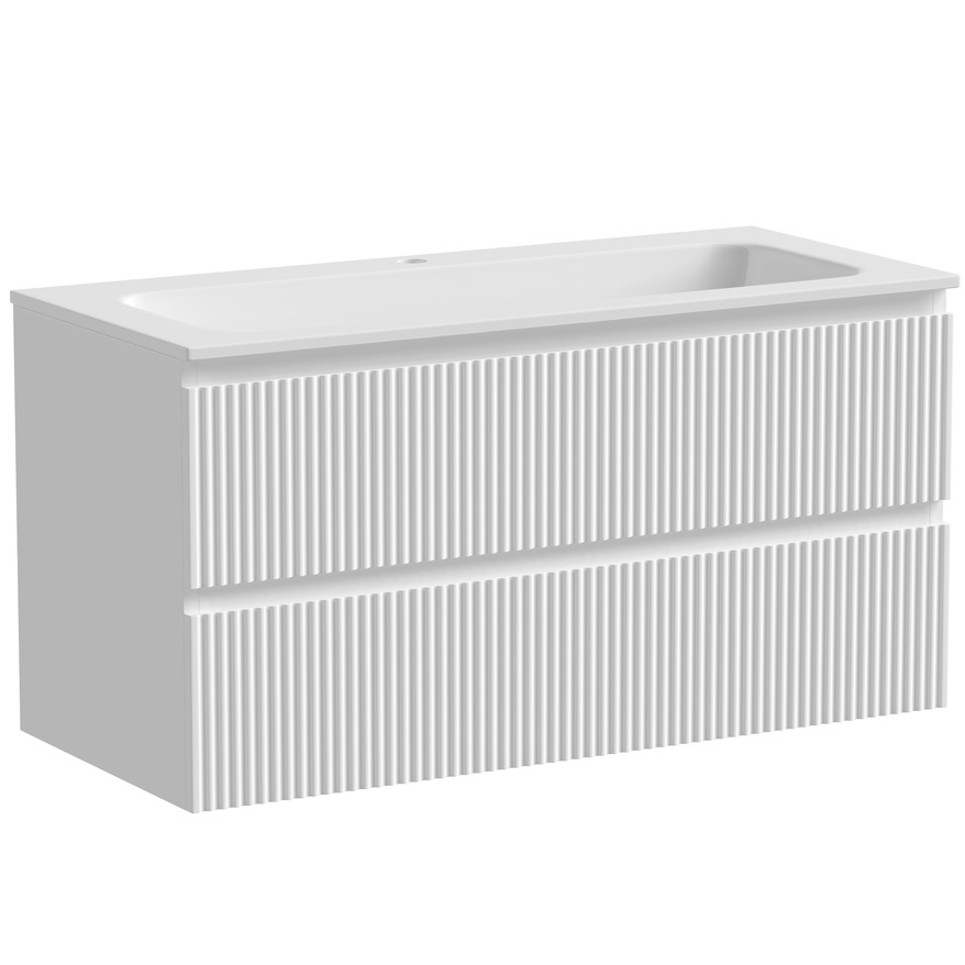 Тумба подвесная Sancos Сноб Р (Snob R) SNR100W 99.5х44.5х50 (белый матовый)