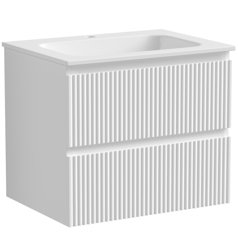 Тумба подвесная Sancos Сноб Р (Snob R) SNR60W 59х44.5х50 (белый матовый)