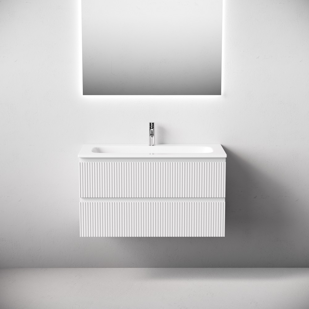 Тумба подвесная Sancos Snob T / Сноб Т SNT90W 89х44.5х50 (белый матовый)