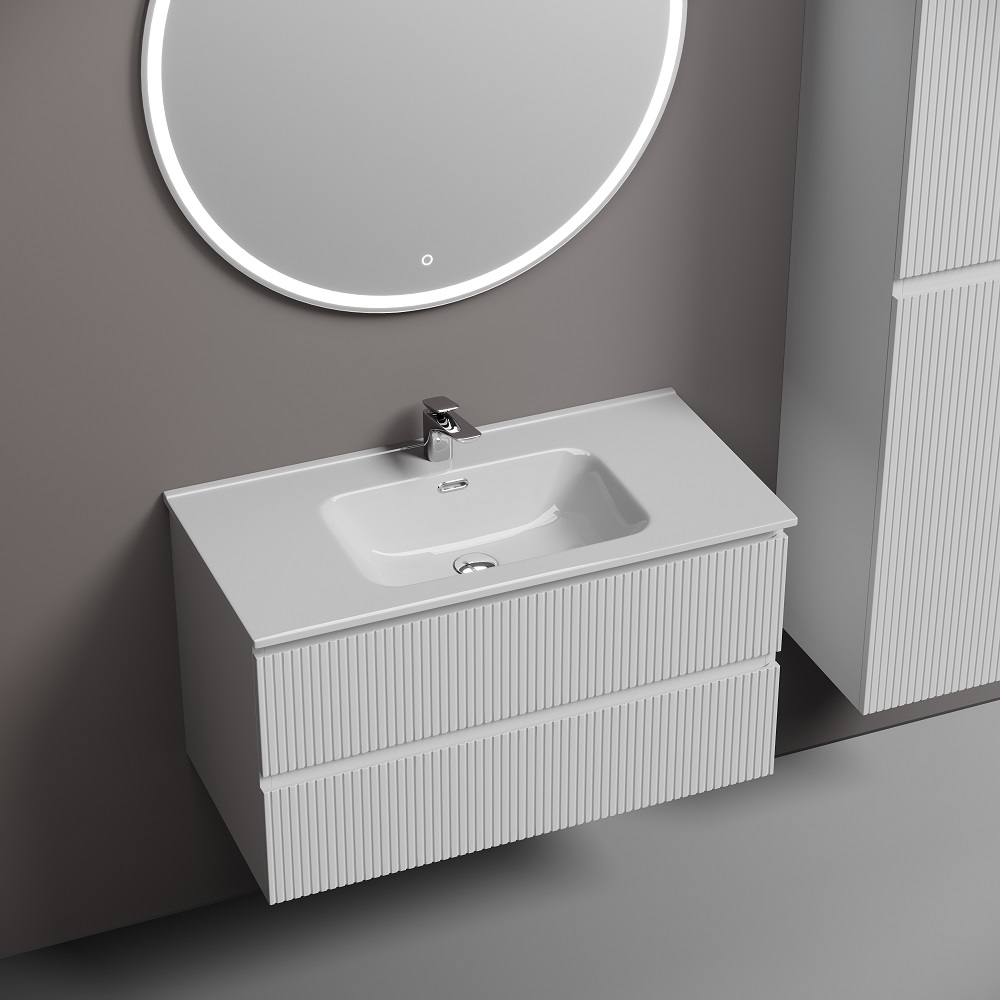 Тумба подвесная Sancos Snob T / Сноб Т SNT90W 89х44.5х50 (белый матовый)