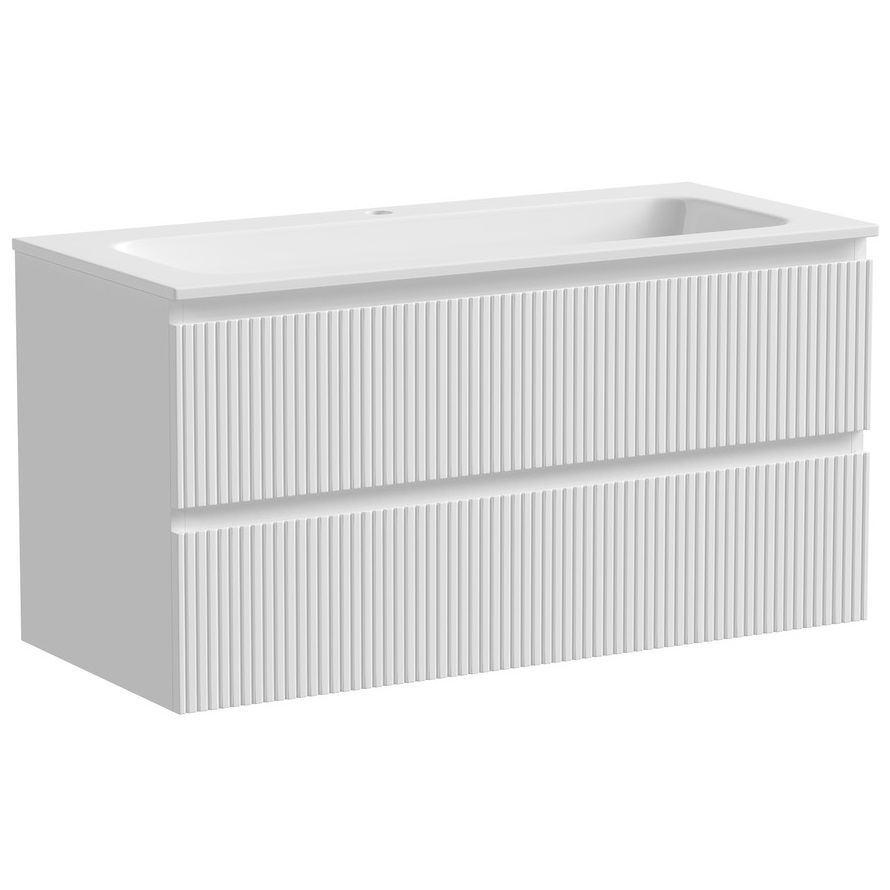 Тумба подвесная Sancos Snob T / Сноб Т  SNT100W 99.5х44.5х50 (белый матовый)