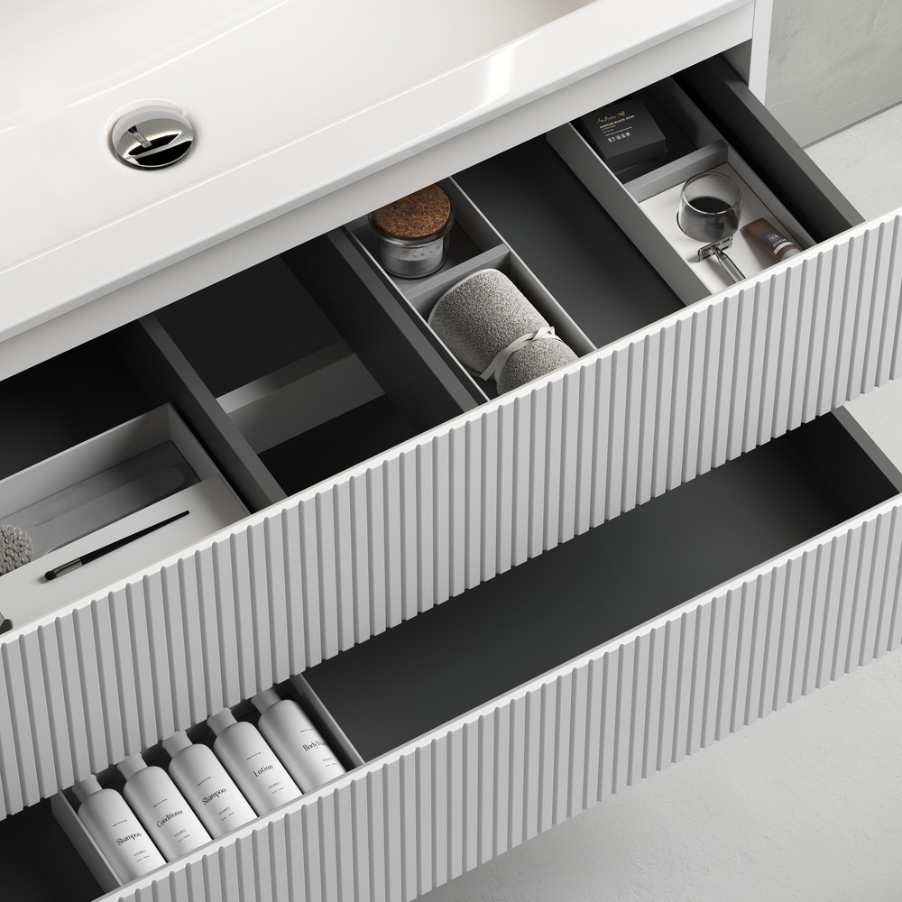 Тумба подвесная Sancos Snob T / Сноб Т  SNT100W 99.5х44.5х50 (белый матовый)