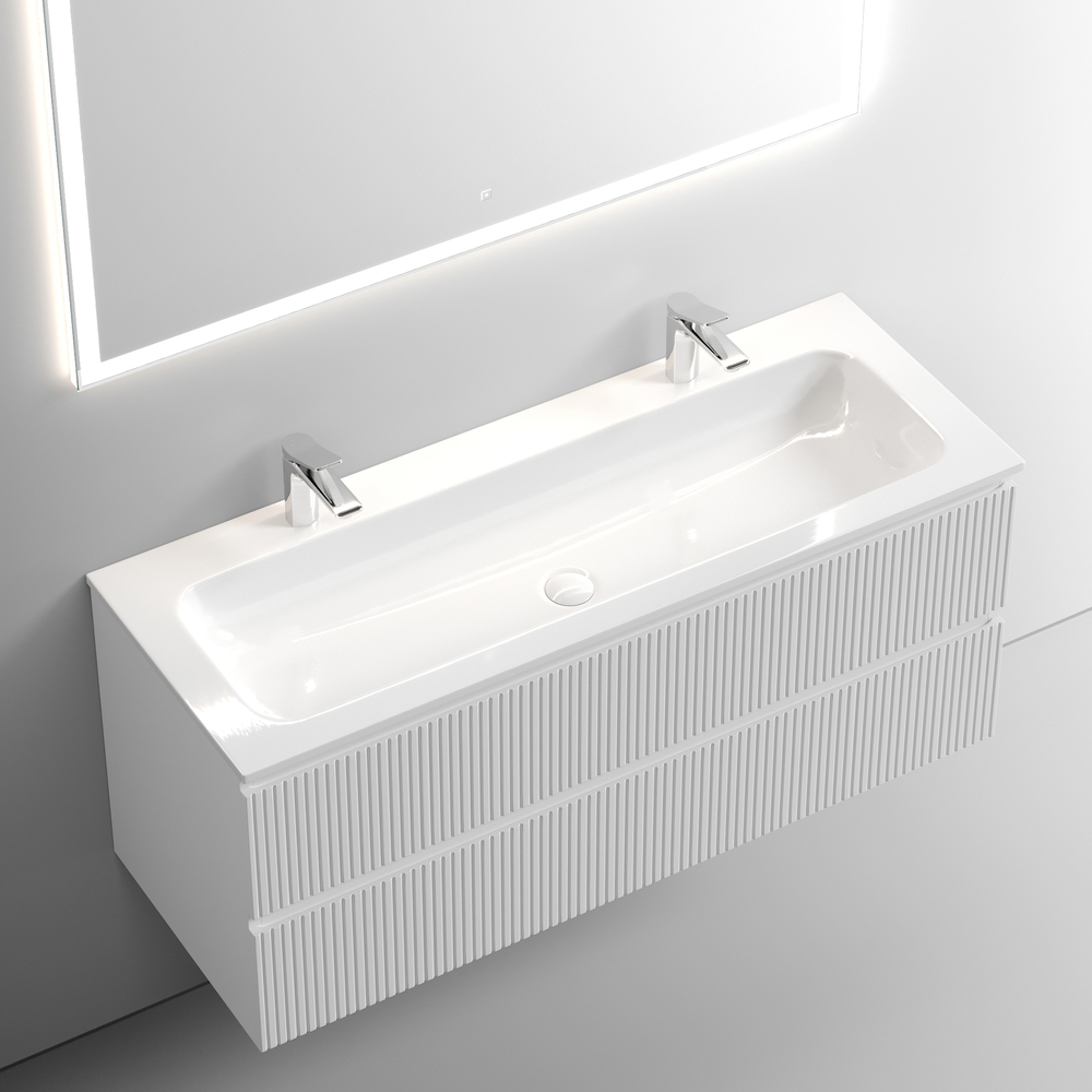 Тумба подвесная Sancos Snob T / Сноб Т  SNT120W 119.5х44.5х50 (белый матовый)
