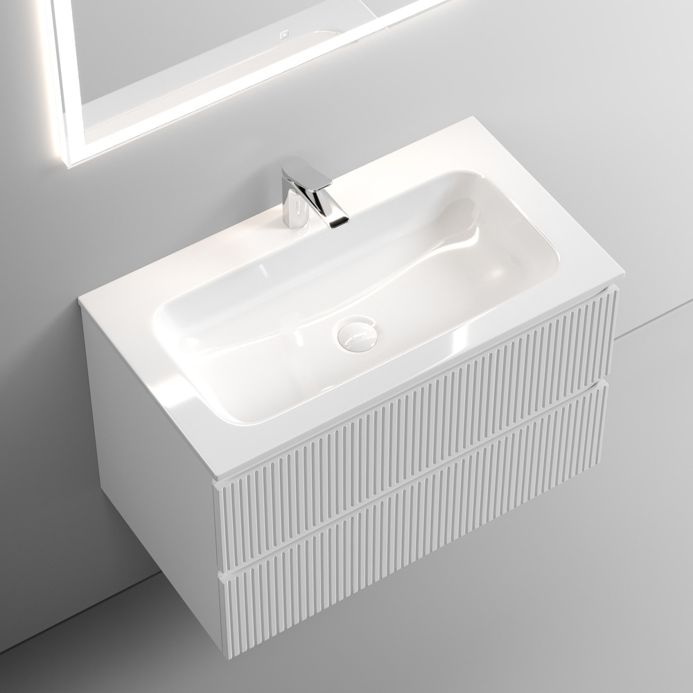 Тумба подвесная Sancos Snob T / Сноб Т SNT80W 79х44.5х50 (белый матовый)