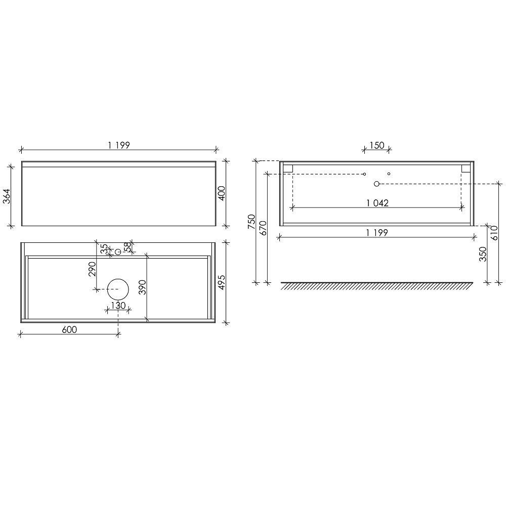 Тумба подвесная Sancos Stone ST120SV 120х40х49.5 (Statuario White) со столешницей из керамогранита