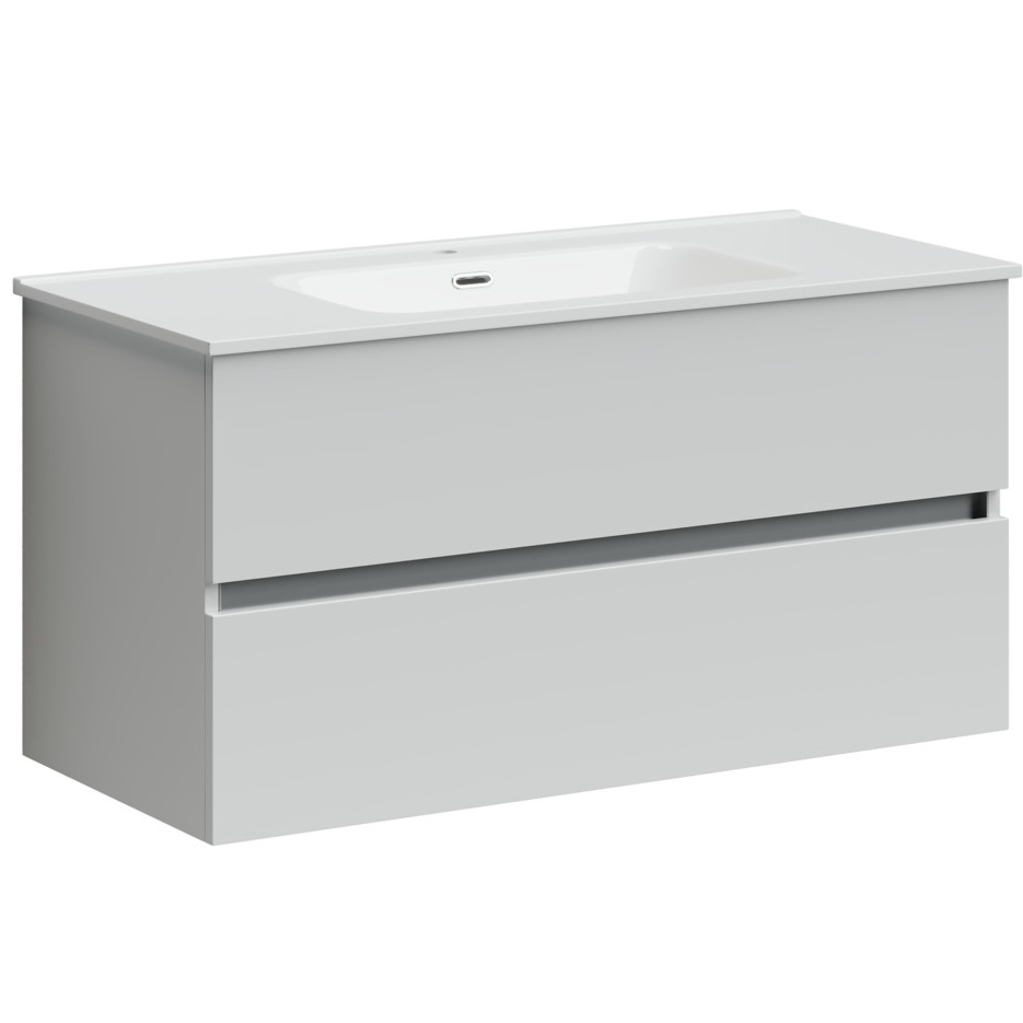 Тумба подвесная Sancos Urban UR100W 99х45х55 (белый), глянец