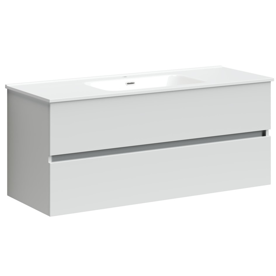 Тумба подвесная Sancos Urban UR120-1W 119х45х55 (белый), глянец