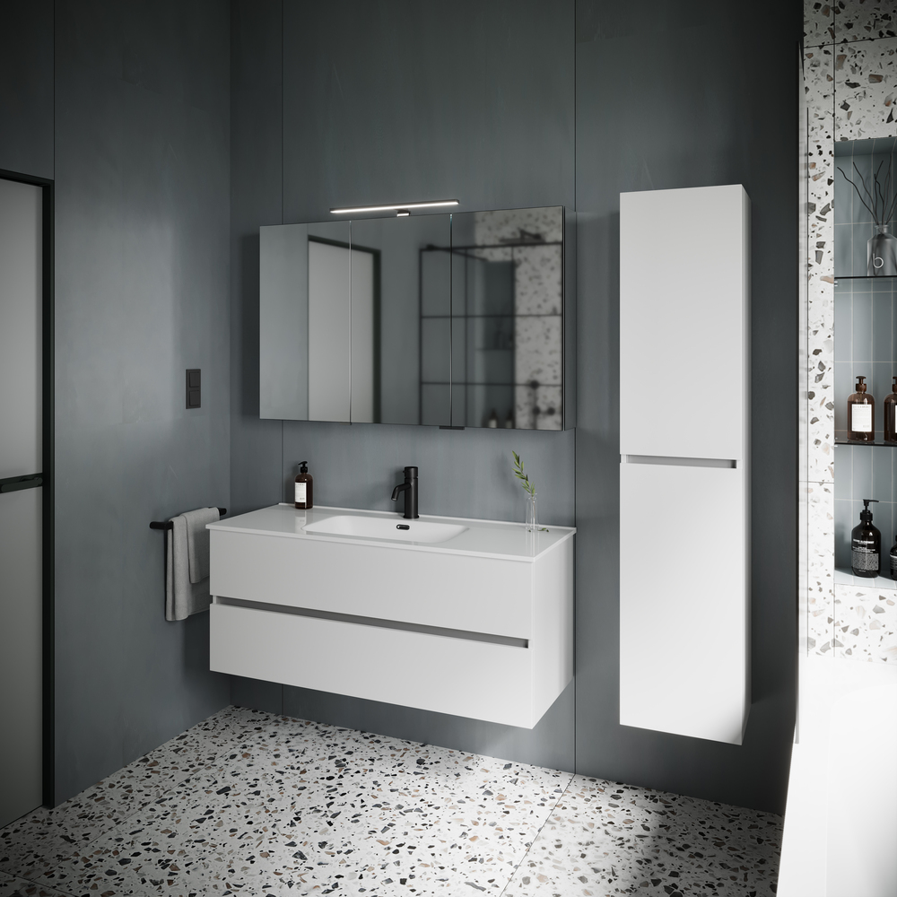 Тумба подвесная Sancos Urban UR120-1W 119х45х55 (белый), глянец