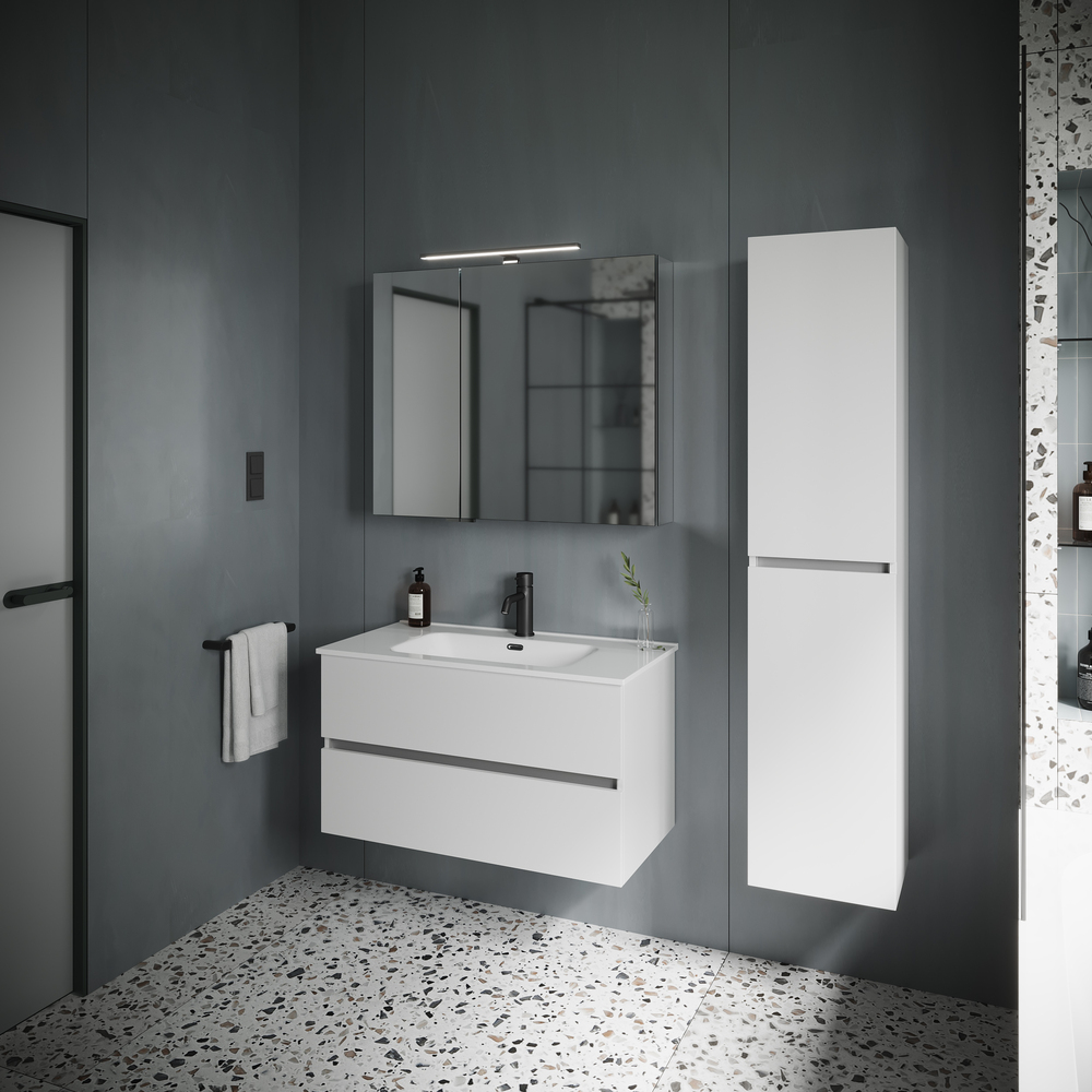Тумба подвесная Sancos Urban UR90W 89х45х55 (белый), глянец
