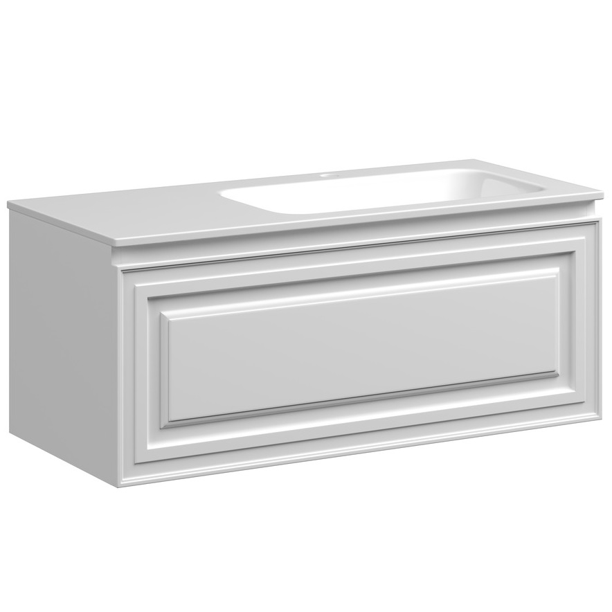 Тумба подвесная Sancos Very VR100RW 99.5х44.5х40.6 (Bianco), правая